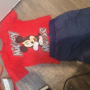 Mickey mouse short set